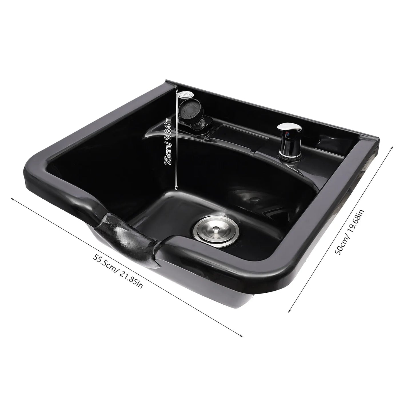 Beauty Salon Barber Shop Hair Equipment Shampoo Bowl Deep ABS Bowl Backwash Sink