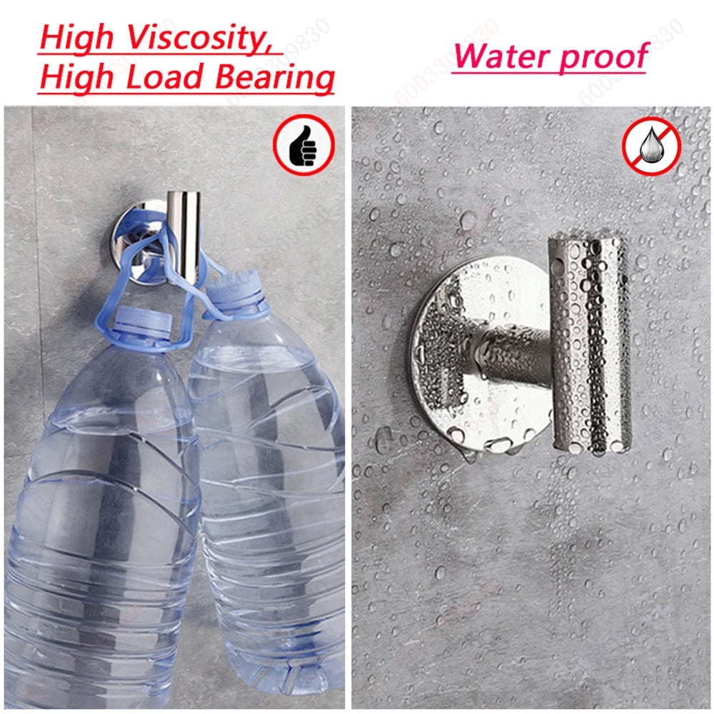 6/3PCS Strong Adhesive Wall Hooks,Self-adhesive Hooks,Towels Hanger Hook,Coat Hanging Rack,Key Holder,Bathroom Accessories