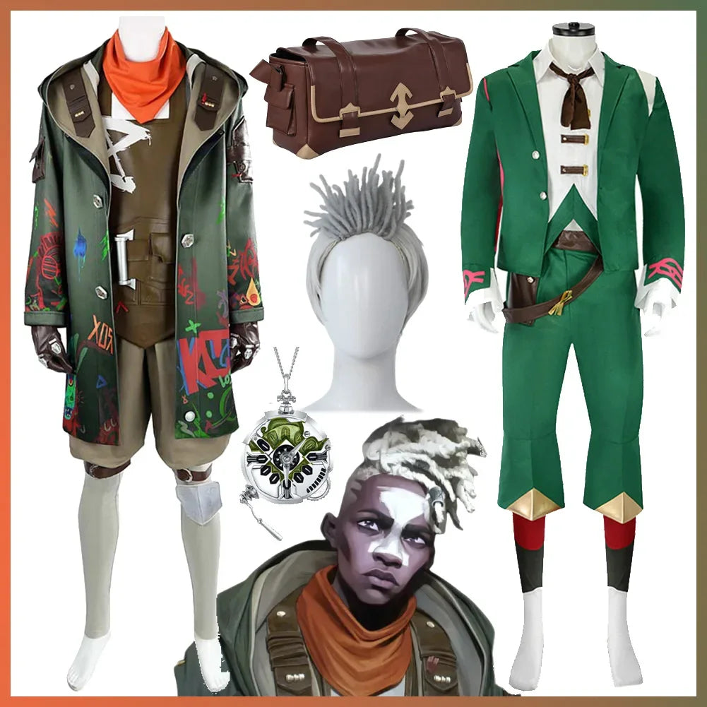 CosplayDisguise Arcane Ekko Cosplay Clothing 2024 Game LoL TV 2 Costume Adult Men Roleplay Male Role Play Fancy Dress Up Party C