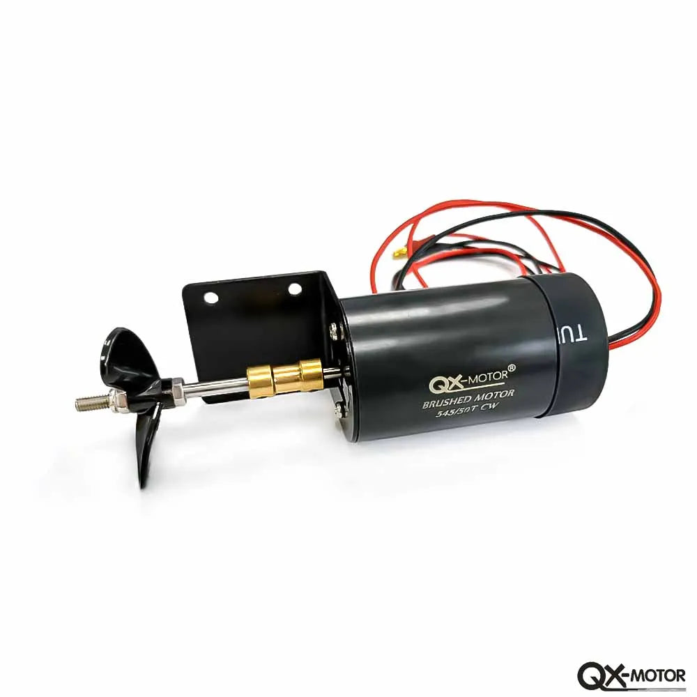 QX-MOTOR 545 / 50T Underwater propeller 12V-16V Brush Motor for unmanned / nesting trawler/remote control duck boat
