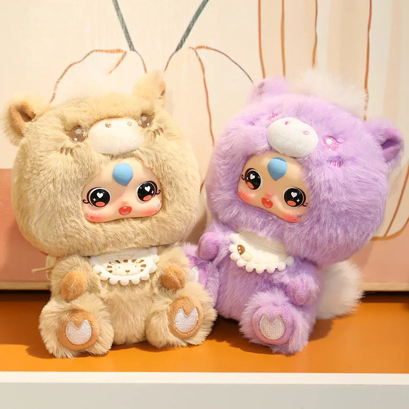 16cm Cartoon Animal Headcover Baby Plush Doll Enamel Toy Colorful Horse Plush Toy Pendant Home Decoration Gift For Children