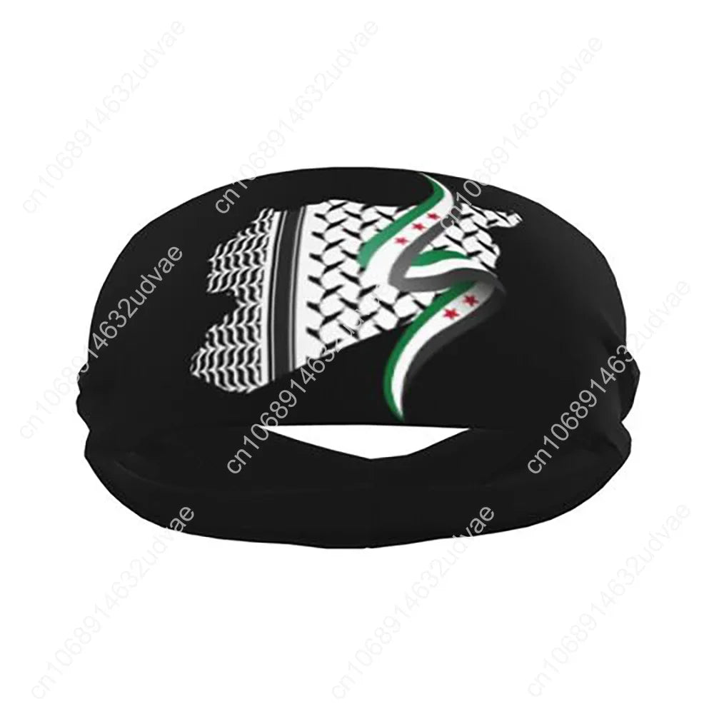 Syrian Sport Sweatbands Flag of Syria Sweat Headband Gym Fitness Hair Bandage Anti-slip Hair Sweat Bands