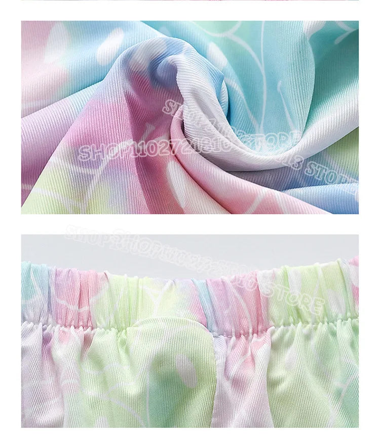 2pcs Gabby Dollhouse Sets Summer Breathable Sweat Absorbent Kids Clothes Baby Girls Kawaii anime Smile Short Sleeve Thin Suit