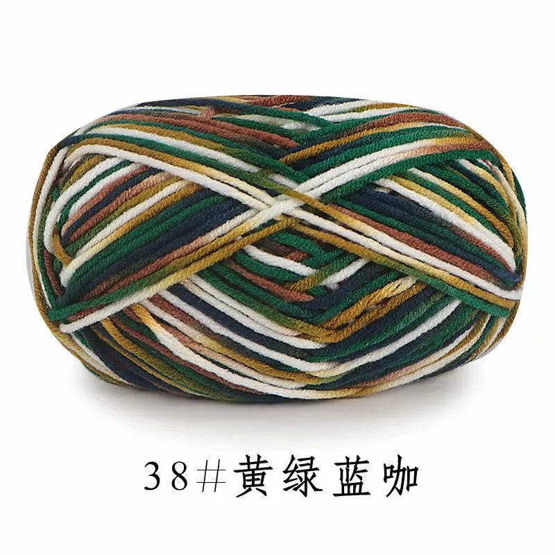 5Strands 2.5mm Colorful Soft Cotton Baby Knitting Wool Yarn Crochet Craft  Crochet Fancy Yarn Hand Knitting Sweater Baby Clothes
