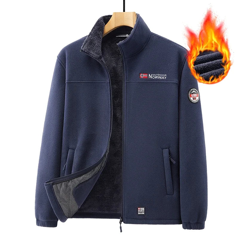 Soft Polar Fleece Jacket Men Winter Thicken Warm Camping Jacket Men Tatical Outdoor Mountaining Hiking Coat Men Brand Clothing