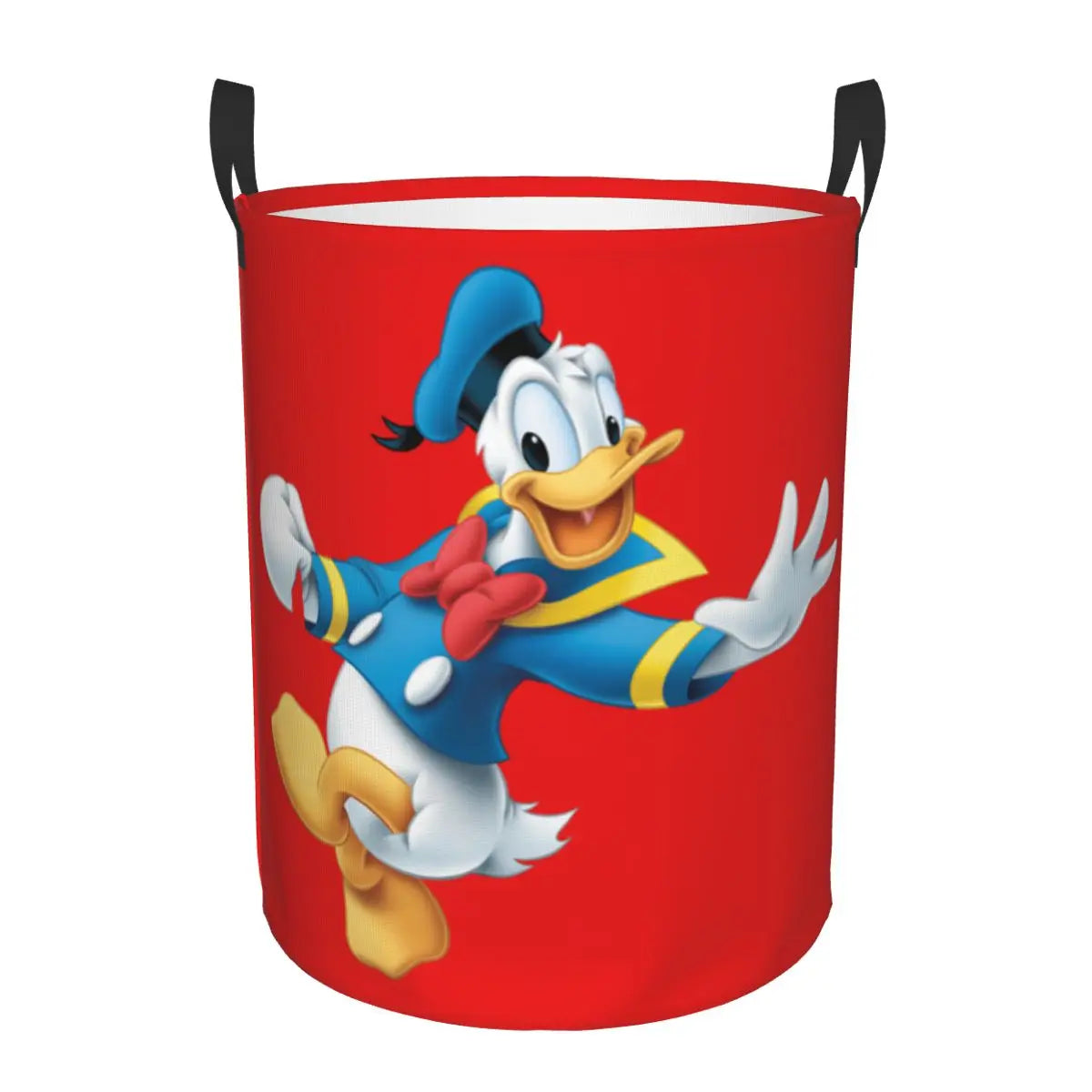 Custom Donald Duck Cartoon Laundry Basket Foldable Large Clothes Storage Bin Baby HamperCustom