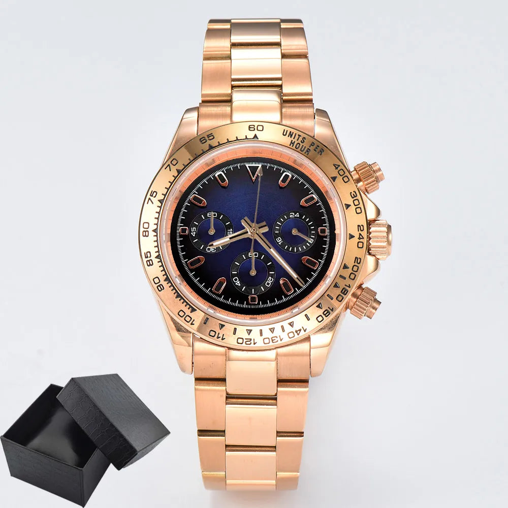 VK63 watch 39.3mm Luxury Watch Men's Chronograph Men's watch vk63 case rose gold watches VK63 Men's Chronograph Waterproof 10ATM