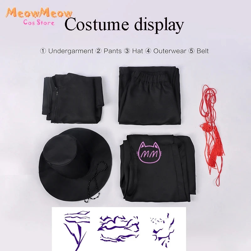 2 K-Pop cos Demon Hunters Jinu Saja Boys Cosplay Costume Wig Tattoo Sticker Hat Stage Roleplay Suit Halloween Mens Group Uniform