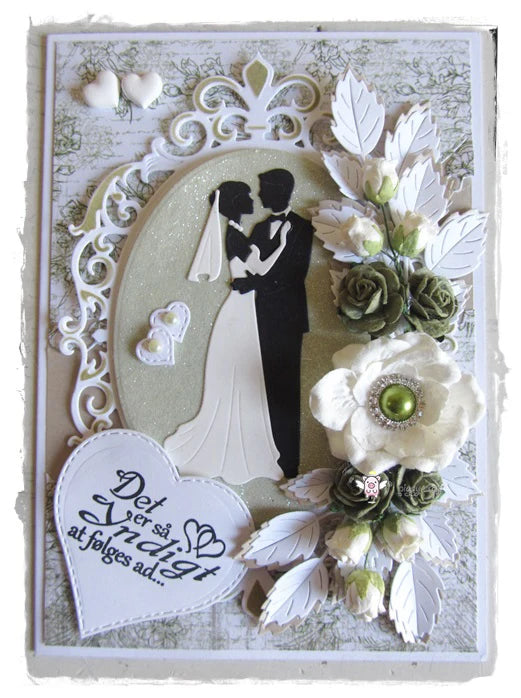 Piggy Craft metal cutting dies cut die mold Bride and groom Wedding Scrapbook paper craft knife mould blade punch stencils dies