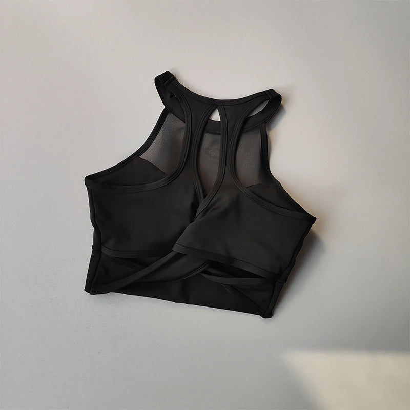 Beautiful Back Sports Lingerie Crop Top Women Running and Fitness Quick-drying Gathering Sexy Anti-sagging Bra Yoga Suit