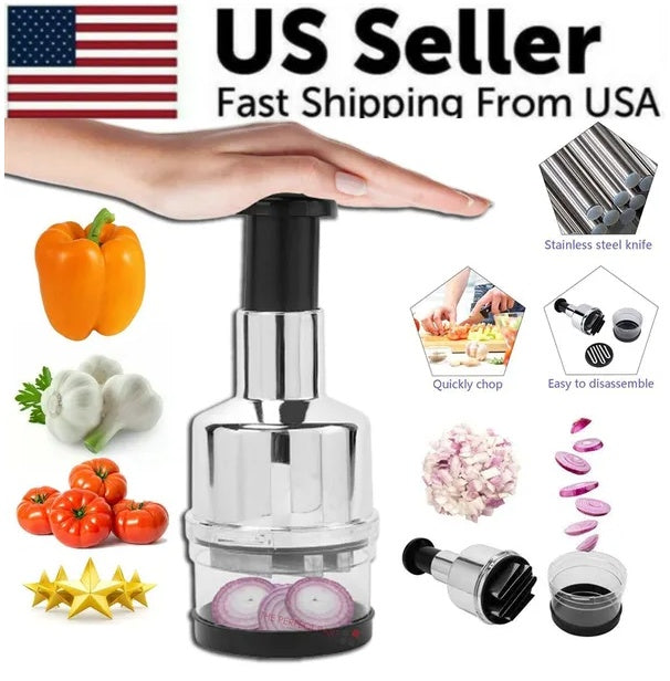 Vegetable Fruit Salad Onion Garlic Food Hand Chopper Cutter Slicer
