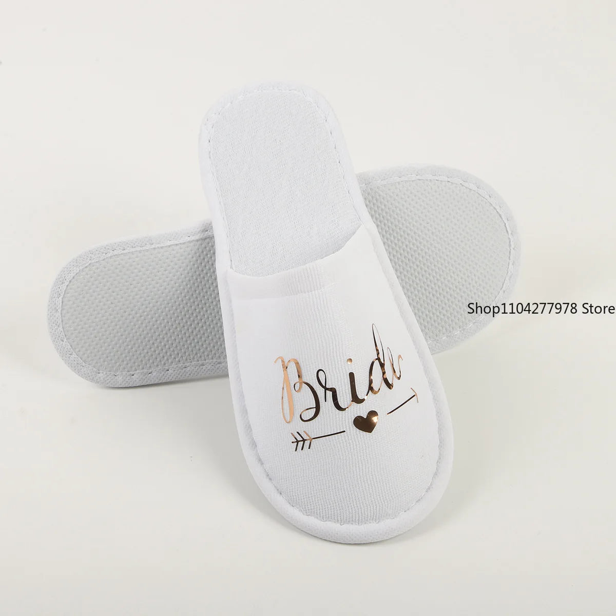 Bride Bridesmaid Slippers,Wedding Party Disposable Slippers Bridal Party Slippers Set Lightweight Cozy Soft Sole Flats Wholesale