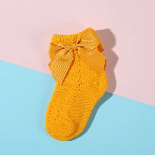 Newborn Baby Summer Mesh Girls Socks Fashion Bow Thin Socks for Girls Infant Clothes Accessories