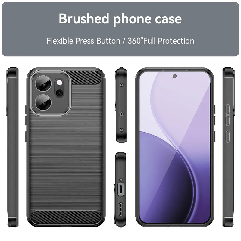 For oppo Reno14 F 5G Case oppo Reno14 F 5G Cover Funda Shockproof Anti-Slip Brushed TPU Protective Phone Cover oppo Reno14 F 5G