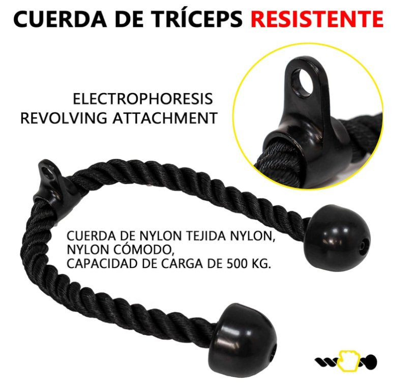 Accesorios para Barra Lateral, Tríceps, Tirador de Cable, Accesorios