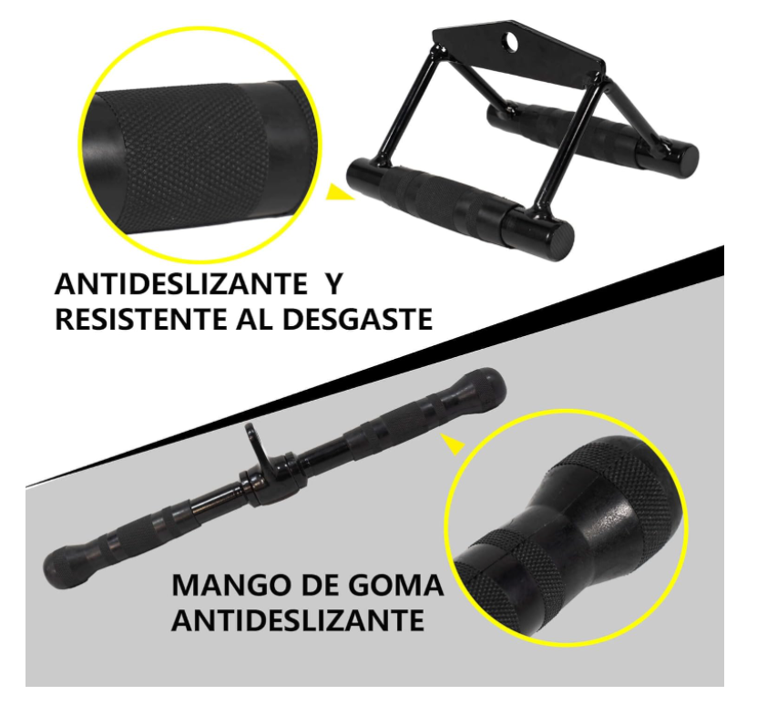 Accesorios para Barra Lateral, Tríceps, Tirador de Cable, Accesorios
