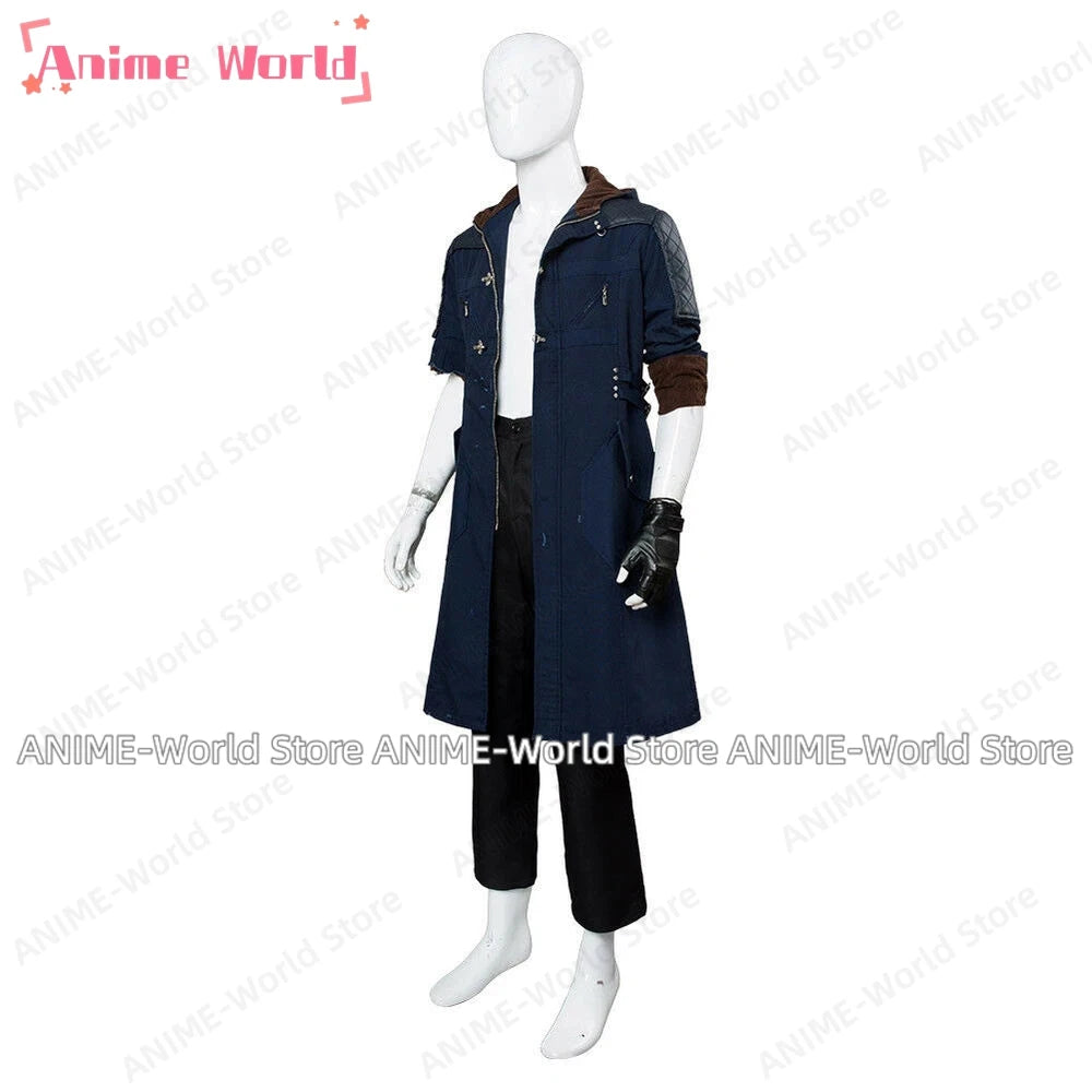 《Custom size》Devil May Cry V DMC5 NERO Damaged Version Costume Cosplay Halloween Coat Jacket