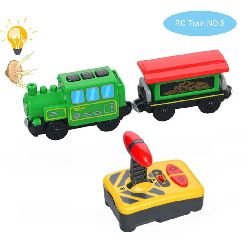 RC Electric Train Set Truck Magnetic Train Diecast Slot Car Toy Fit for Wooden Railway Train Track Birthday Christmas Gift