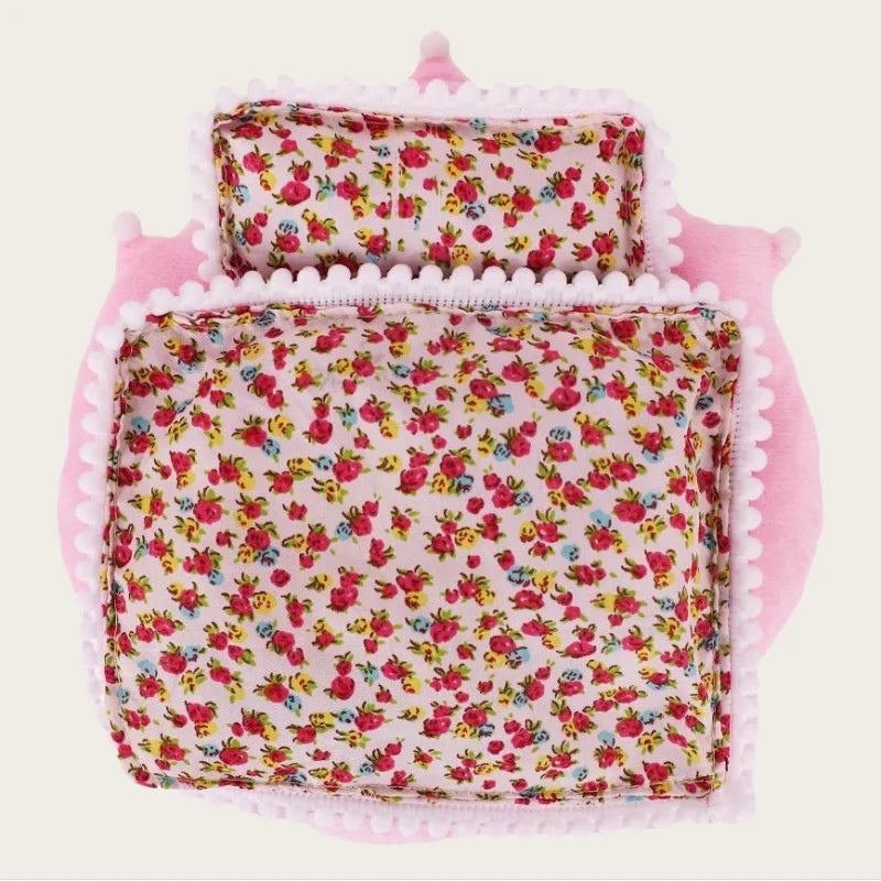 Suitable For 17cm Labubu Bedding Three Piece Set Pillow Cushion Blanket Sleeping Bag Christmas Birthday Gift Soft Collection Bag