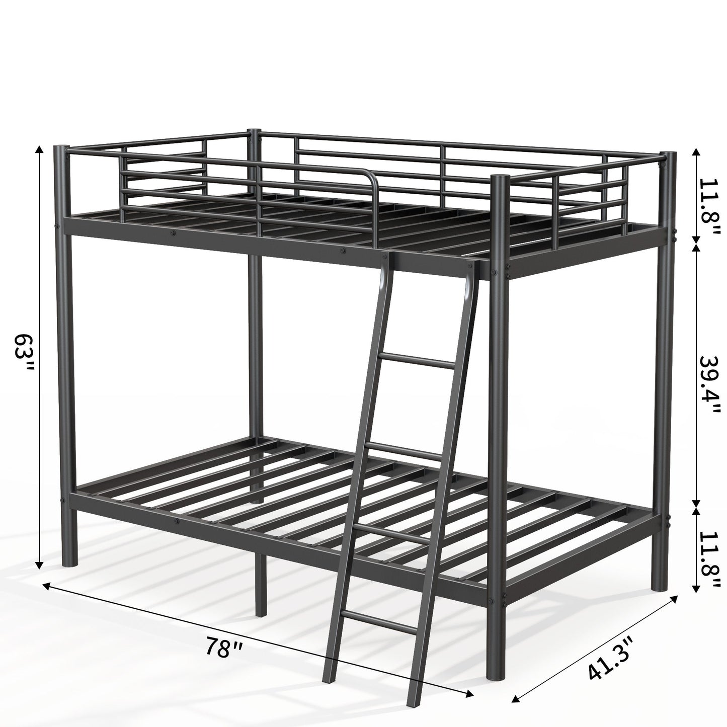 LuneluX_Home – SpaceSaver Loft Bunk Bed (Twin over Twin)