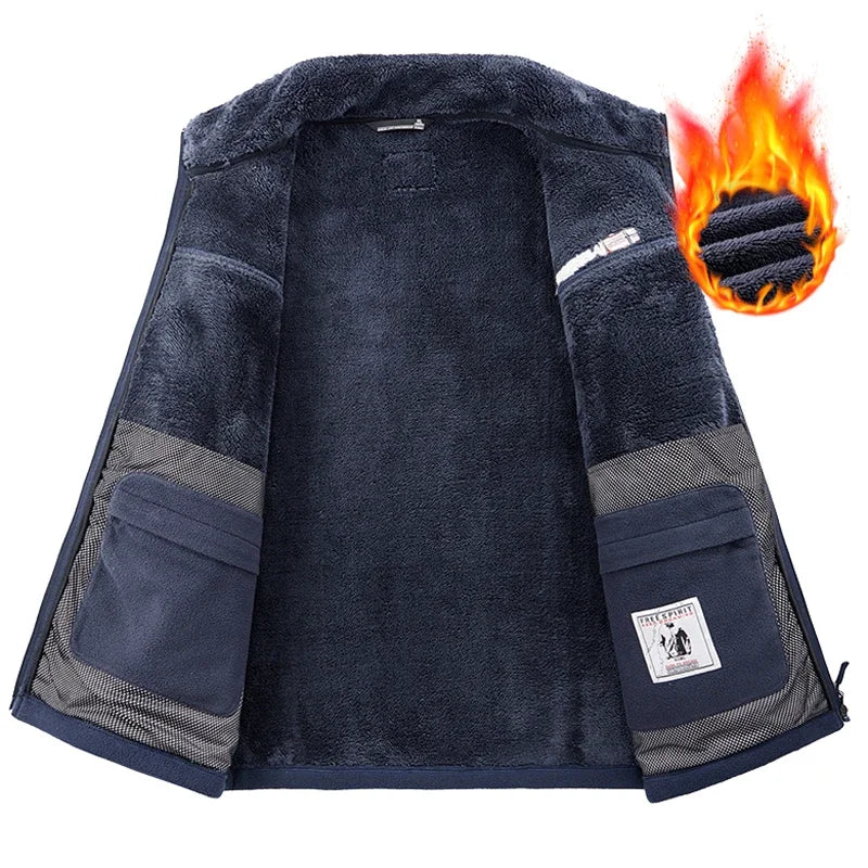 Soft Polar Fleece Jacket Men Winter Thicken Warm Camping Jacket Men Tatical Outdoor Mountaining Hiking Coat Men Brand Clothing