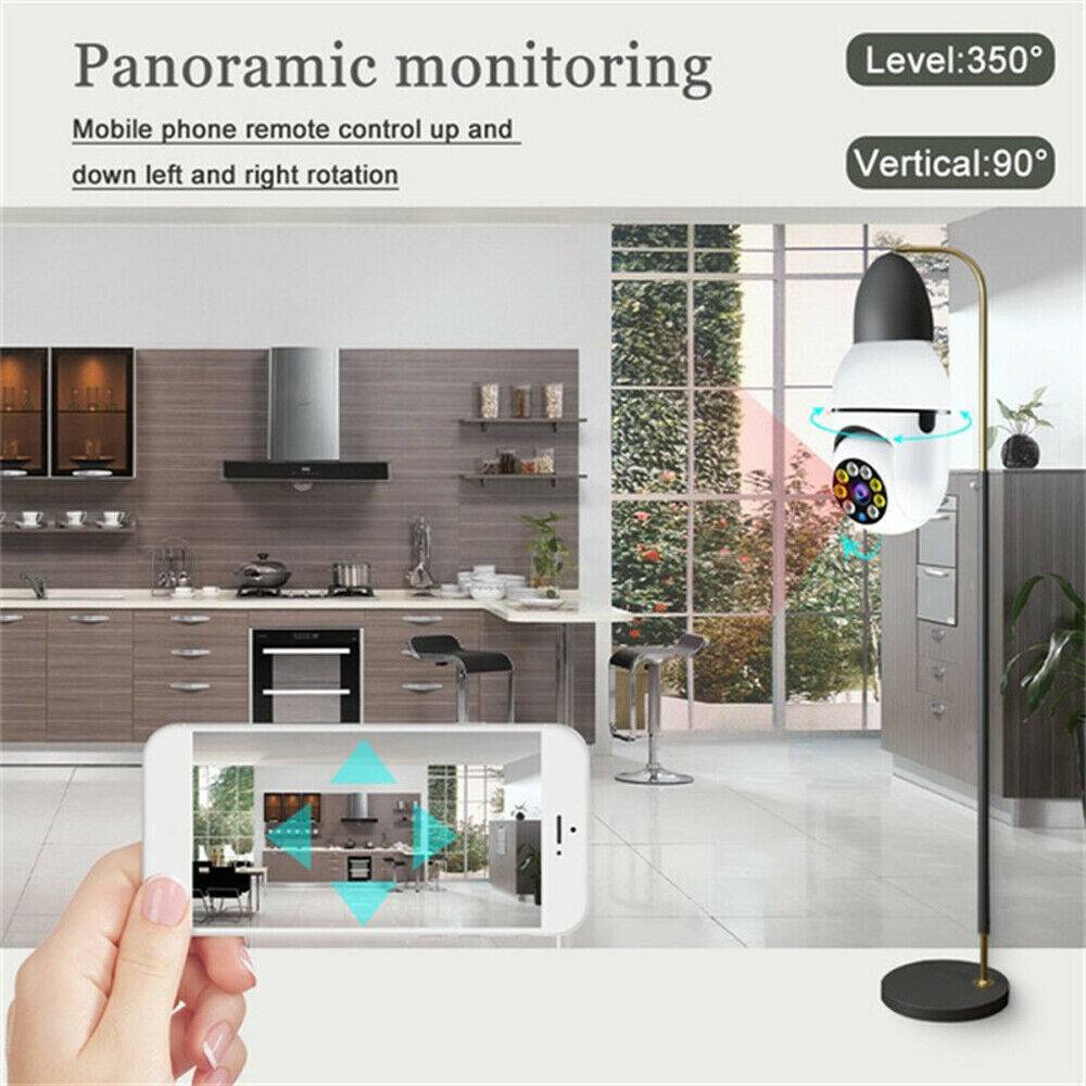 IR E27 Light Bulb Camera 1080P HD Wireless Wifi Smart Home Security