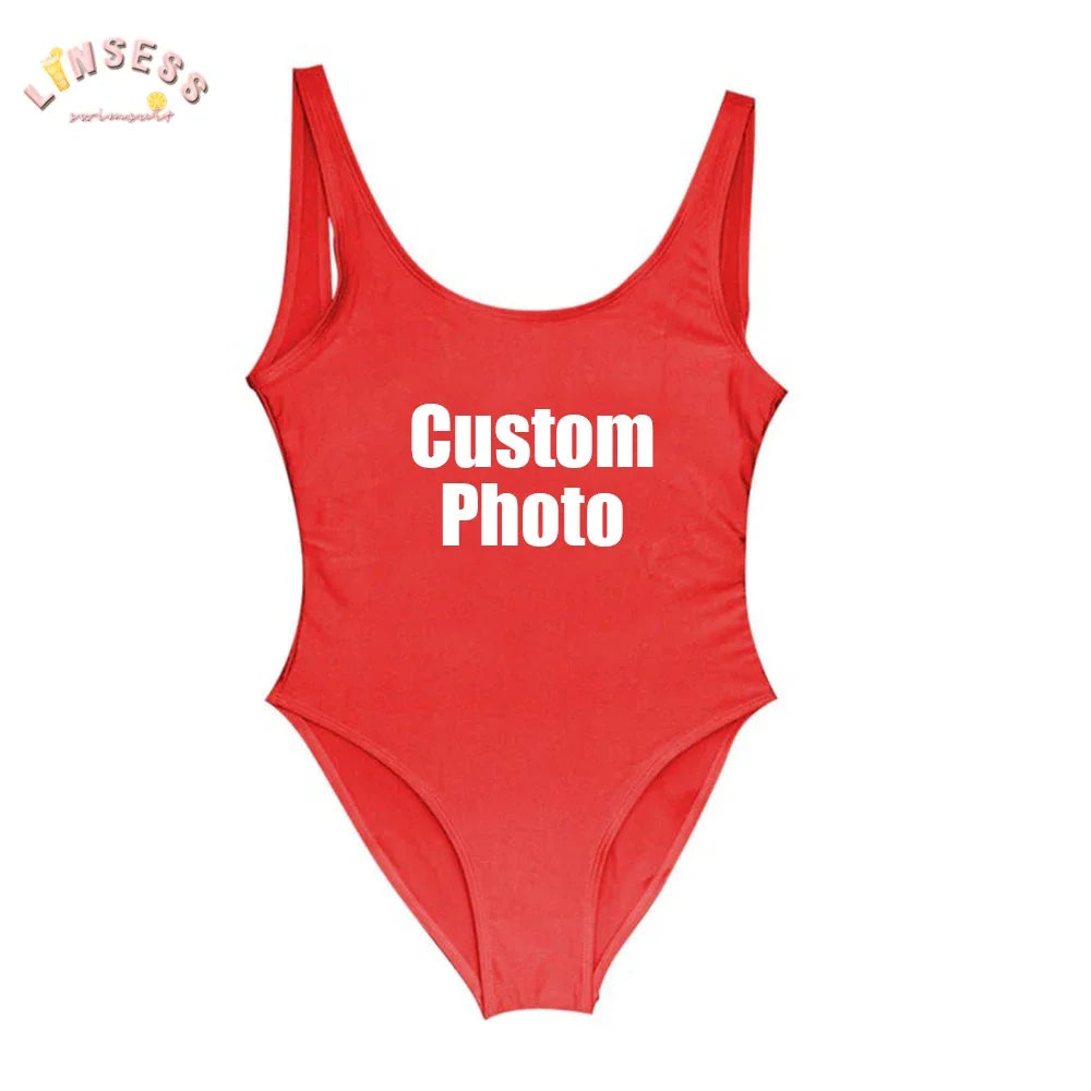 Custom Bride Swimsuit with Face Personalized Photo Brides Swimwear, Bachelorette Party Swimsuits,Birthday/Anniversary/