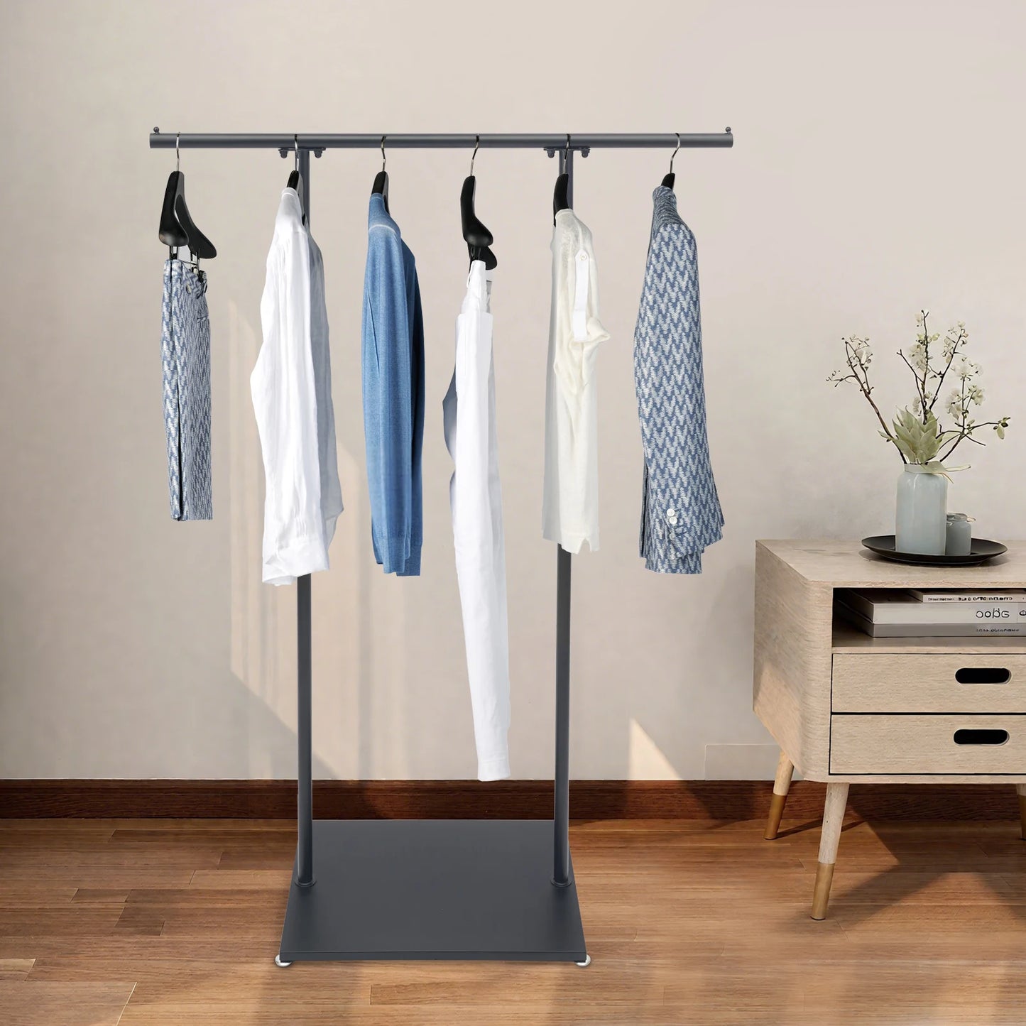 Metal Coat Rack, Freestanding Coat Rack, Modern Coat Stand with Base，used in hallways, bedrooms，Steel，modern， jackets, scarves