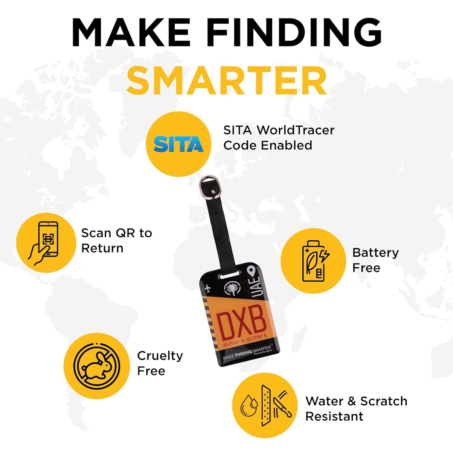 Smart Bag Security Tag - ST. Augustine FL [Pack 2]
