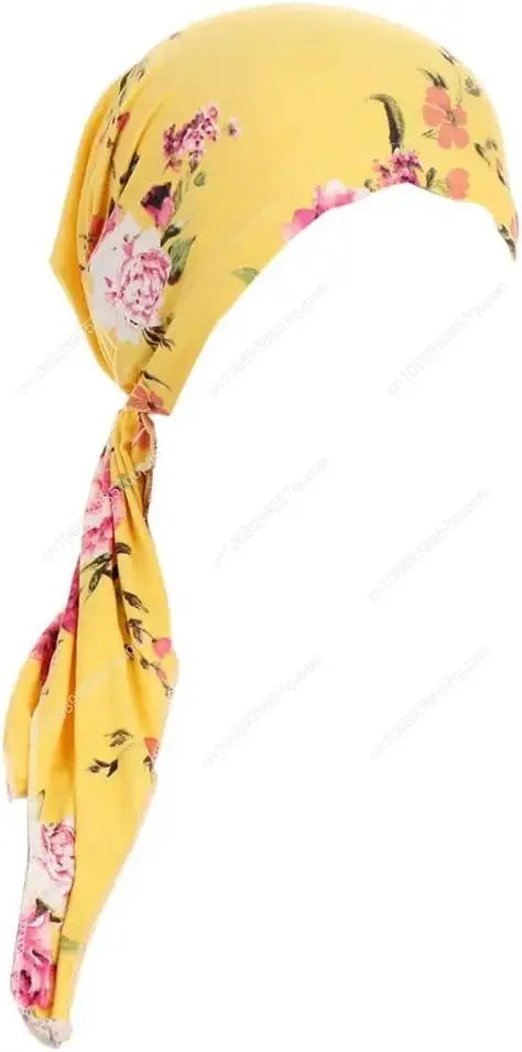 Pre-Tied Bandana Turban Hat Chemo Cancer Headscarf Headwraps Headwear for Women Hair Cover Hat