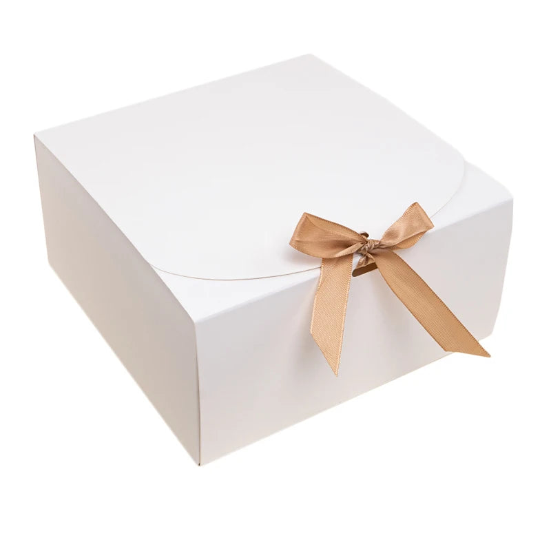 StoBag 5pcs White/Pink Gift Box Wedding Birthday Party Favors Clothes Storage Handmade Cookies Packaging Support Customization