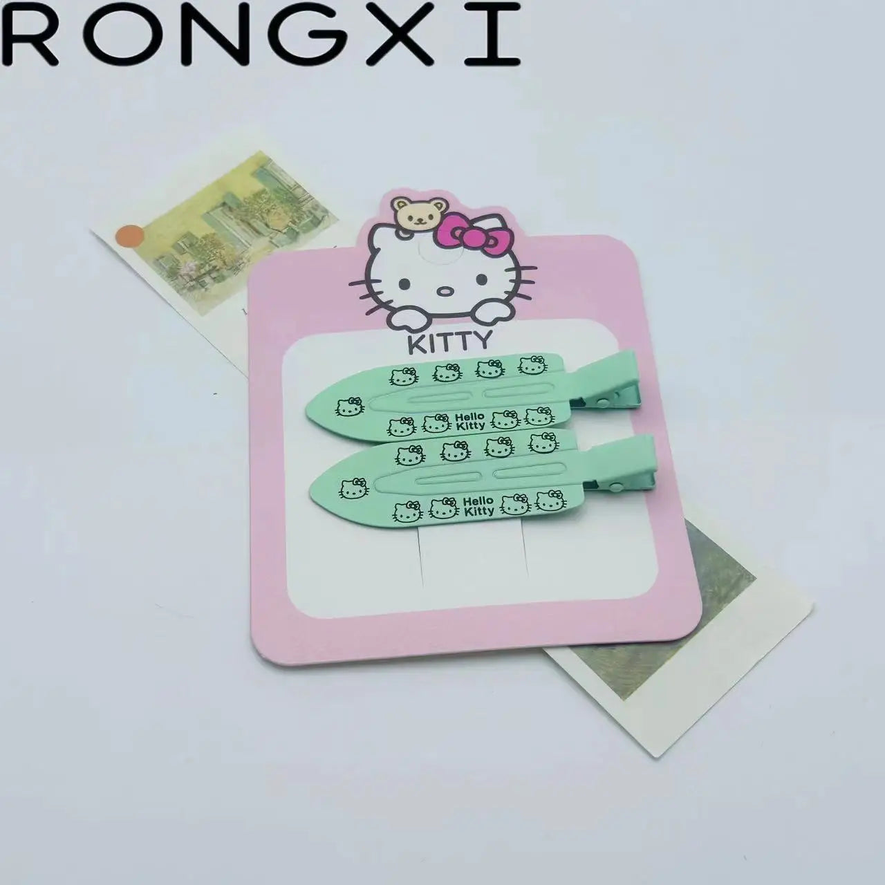 2pcs Hello Kitty Seamless Hairpin Cute Cartoon Sanrio BB Hair Clip Accessories Girl Headwear Bangs Clip Sweet HairClips Gifts