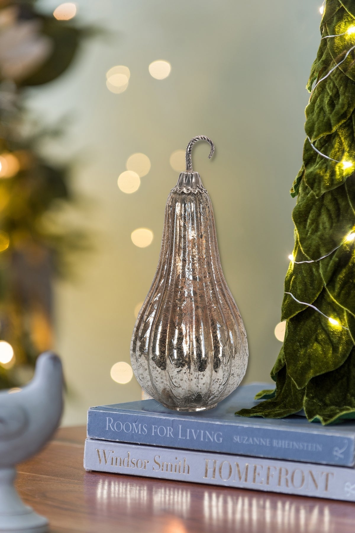 6.5x6.5x15' Foil Glass Lustre Mercury Gourd, Ornament Decor for