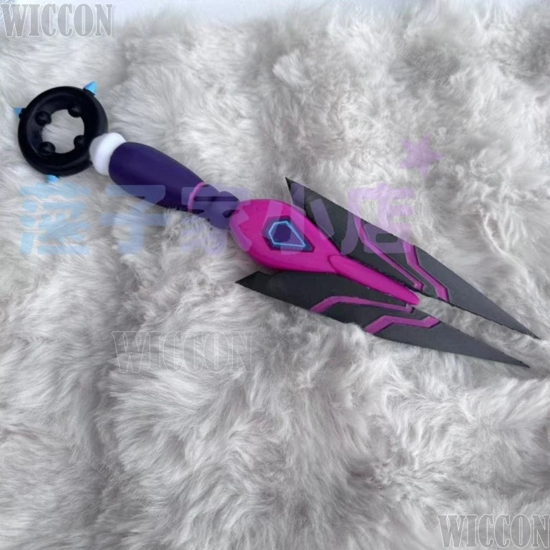 Kiriko Juri Game Han Over Cosplay Game Woman Double Bun Wig Black Purple Hair Cos Prop Choker Bolt Bracelet Halloween Party Cos