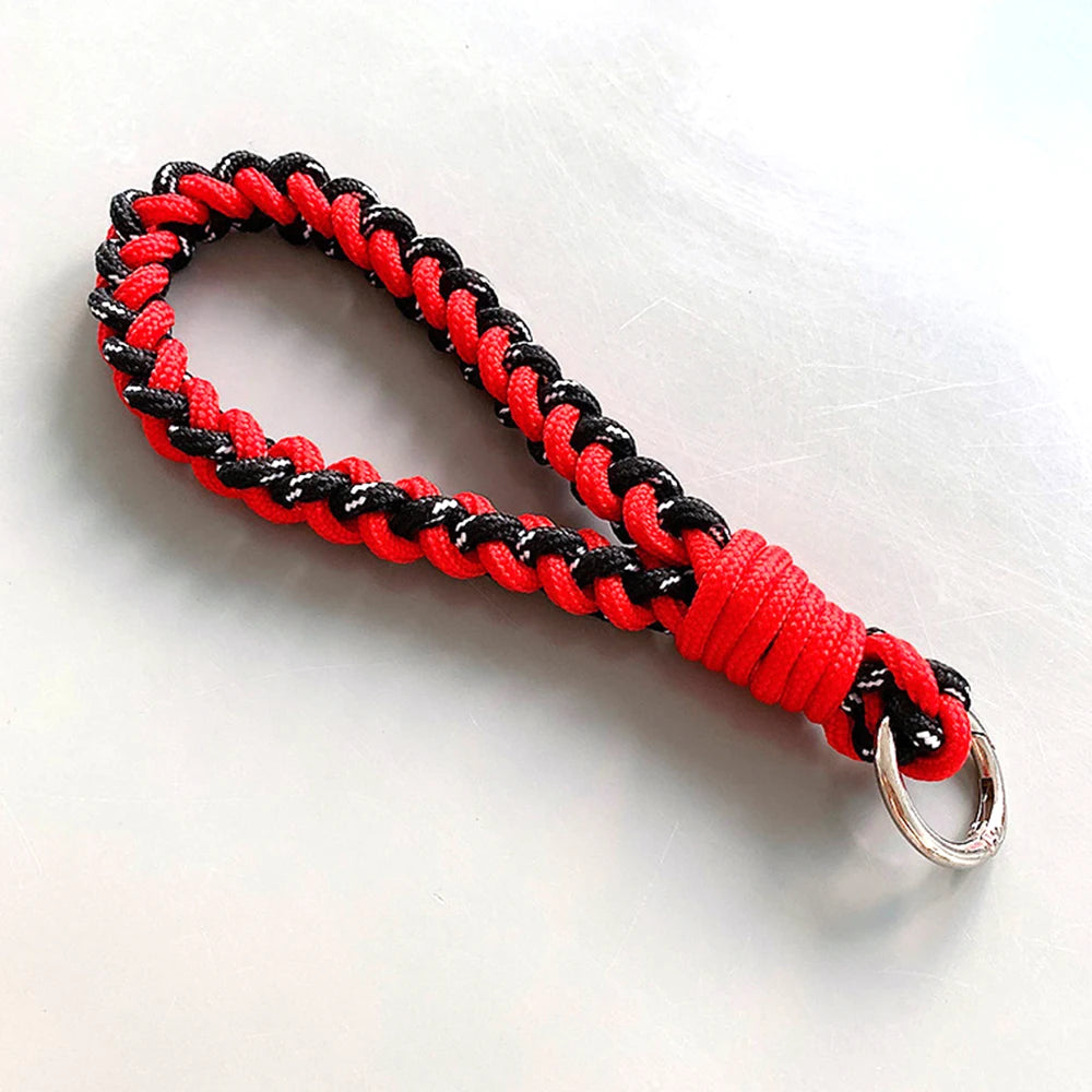 Handmade Rope Woven Keychain Phone Case Anti-lost Rope Strap Key Ring Tool Backpack Buckle Thickened Accessory Fashion Jewelry