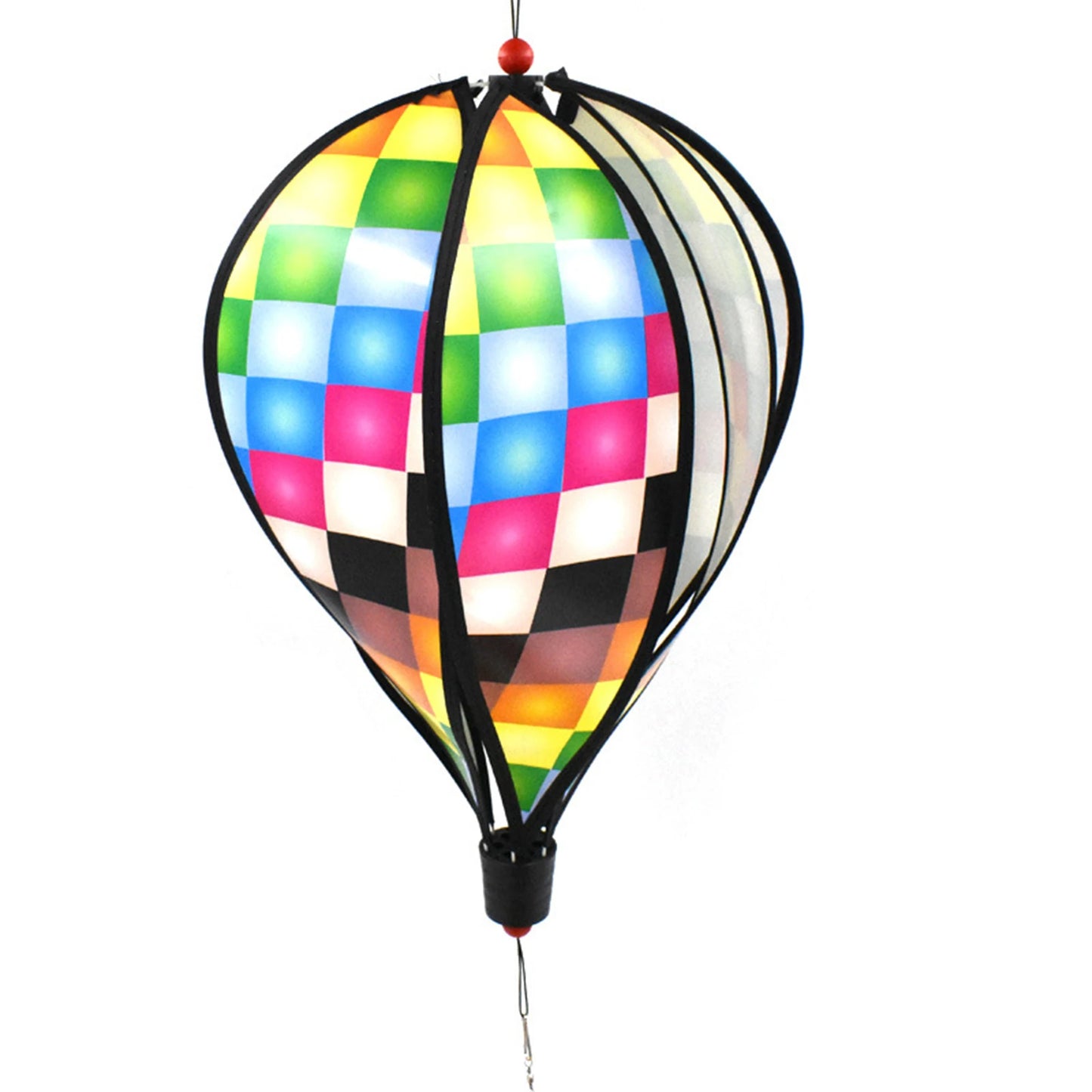 Hot Air Balloon Wind Spinner, Rainbow Hanging Wind Twister, Garden Outdoor Toys