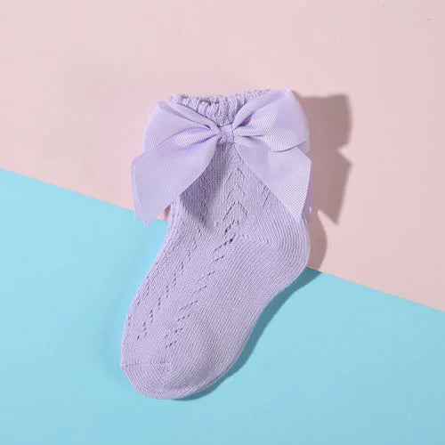 Newborn Baby Summer Mesh Girls Socks Fashion Bow Thin Socks for Girls Infant Clothes Accessories