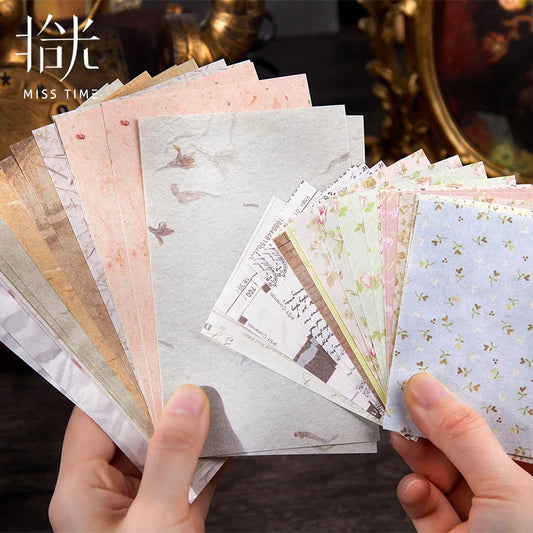 30 pcs Vintage theme paper DIY collage decorative paper Scrapbooking Material handmade Diary Album Junk Journal Supplies