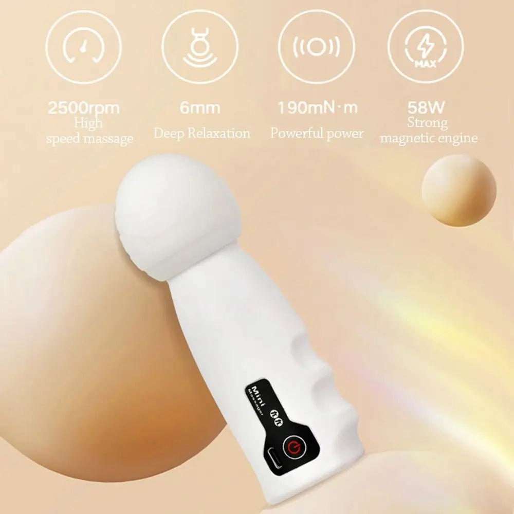 Portable 1200mAh Muscle Massager Electric Vibration Fascia Massager Mini 4-speed Fitness Massager