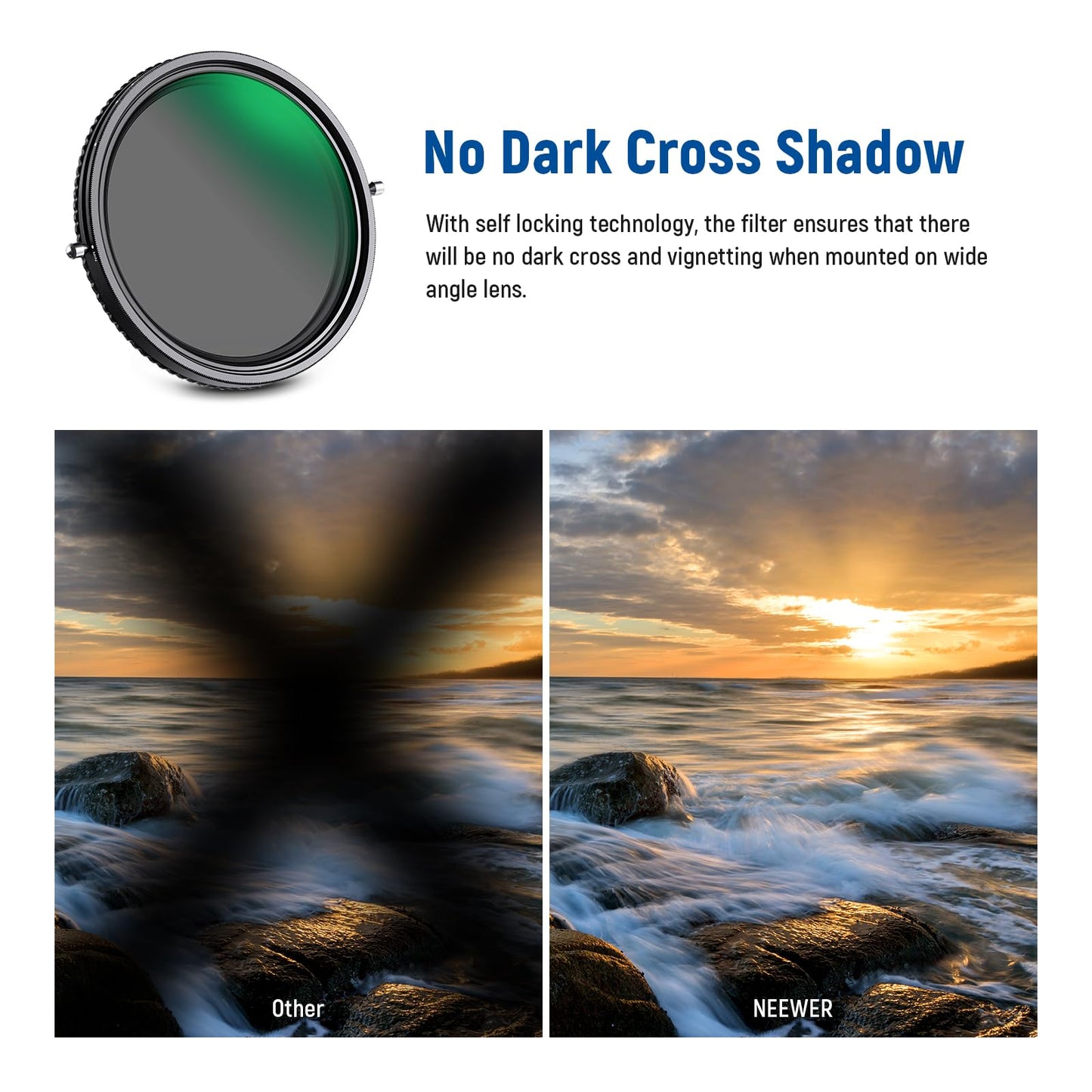 NEEWER 2 in 1 58mm Variable ND Filter ND2-ND32&CPL Circular Polarizer