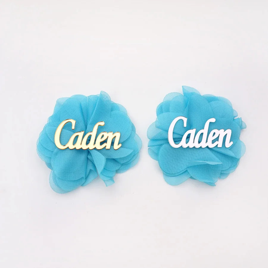 5cm 8cm Width Names of Groom and Bride Wedding Decoration Acrylic Mirror Stickers Private Custom