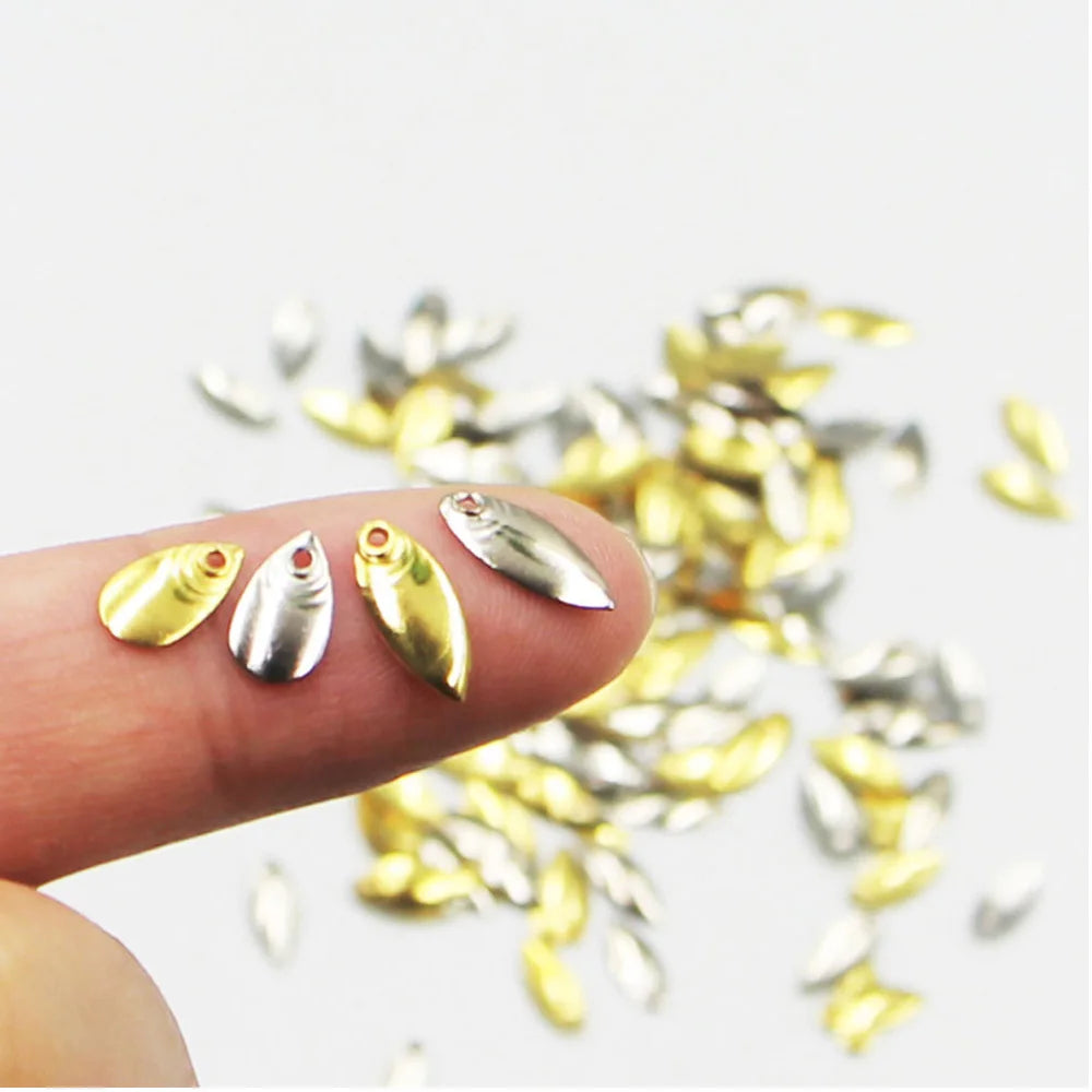 50Pcs/lot DIY Fishing Spinner Sequin Rings Bait Lures Makou water drop tablet Anti secant line Metal Noise Spoon Accessories