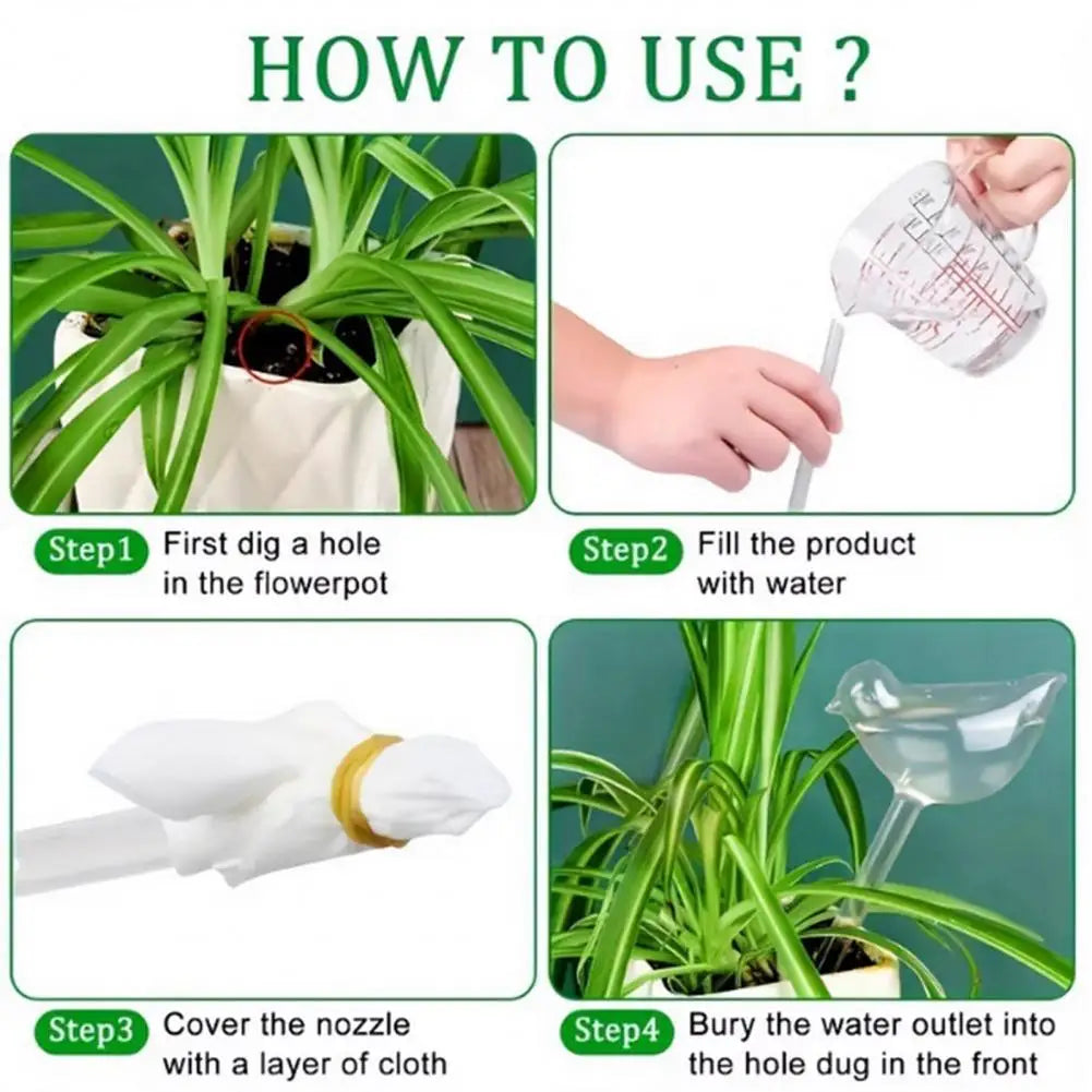 2/3/5/6Pcs Bird-Shaped Water Dispenser for Plants Automatic Watering Balloon Automatic Water Dispenser Set for Plants Care