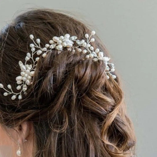 Bride Prom Rhinestone Jewelry Women Simulated Pearl Hair Accessories Hair Fork Hairpin Headwear