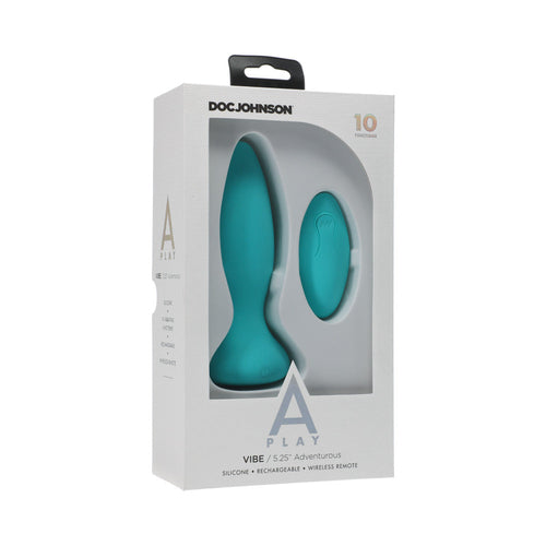 A-Play Vibe Adventurous Rechargeable Silicone Anal Plug with Remote