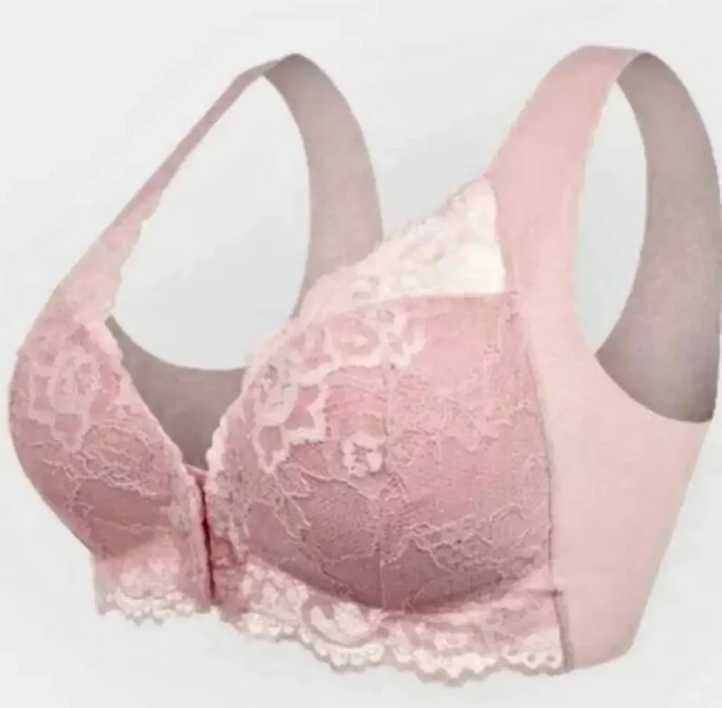 2024 New No Rims Front Buckle Large Sexy Lace Lingeries Women Bras Vest Comfortable  Sleep Plus Size L 8XL Lady's Underwear