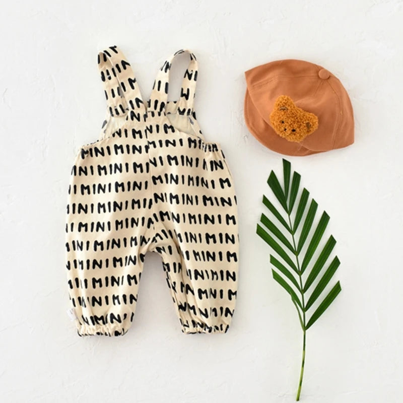 Cotton Jumpsuits One-piece Baby Romper Summer Clothes Cosy Bodysuit Kid Strap Pant for 0-3Y Children Boys Girl Dropship