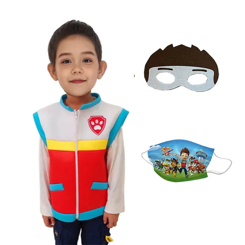 New 2025 Purim Captain Ryder Cosplay Costume Paw Patrol Kids Children Vest Birthday Party Coat Carnival Gift eqs9X