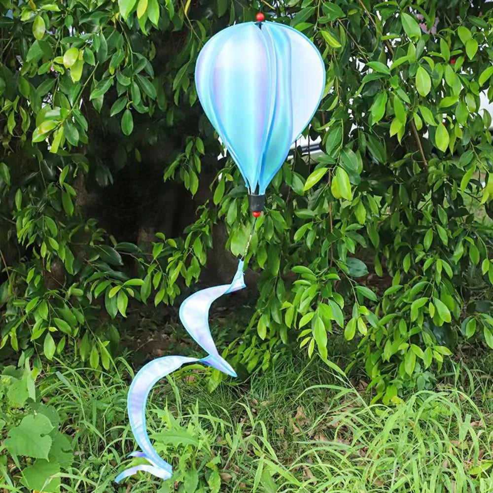 Strip Style Hot Air Balloon Wind Spinner Wind Chime Hanging Garden Wind Spinners Cute Large Spiral Windchimes Shopping Malls