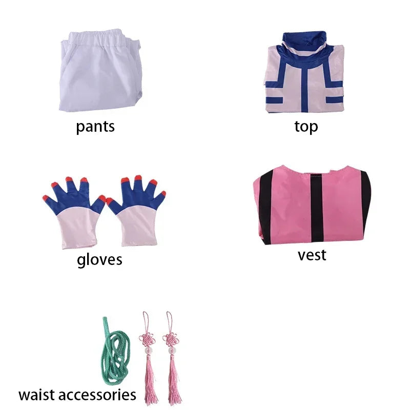 New s8s9 Anime Cosplay Costume Tattoo Gloves Akaza Wig Red Hair Halloween Party Carnival Outfits Wigs ❤2025 ☆